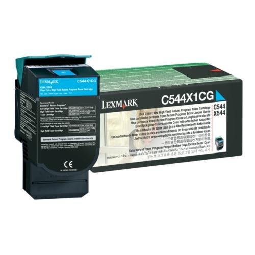 Lexmark toner cian (C544X1CG / 0C544X1CG) (Vrnitev, high capacity)