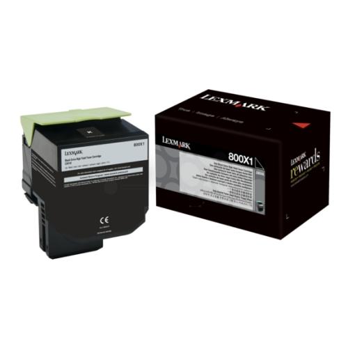 Lexmark toner črna (80C0X10 / 800X1) (high capacity)