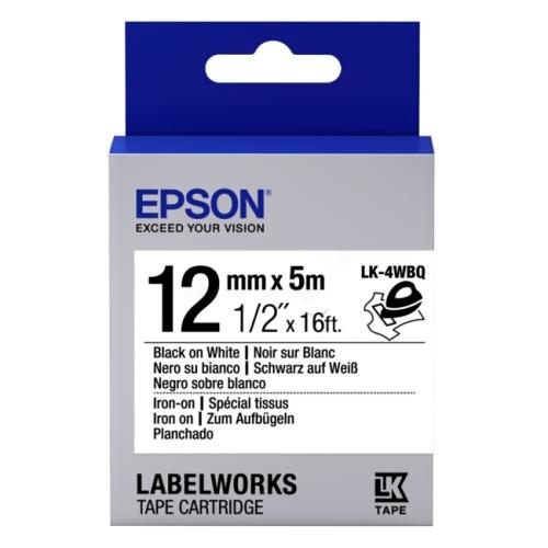 Epson etikete črna / bela (C53S654024 / LK4WBQ)