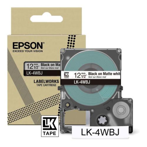 Epson etikete črna / bela (C53S672062 / LK4WBJ)