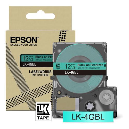 Epson etikete črna / zelena (C53S672102 / LK4GBL)