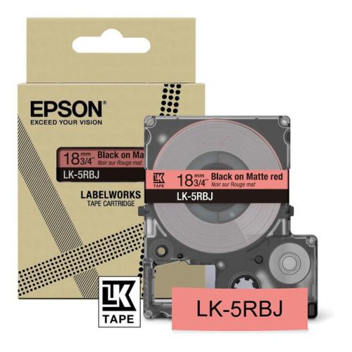 Epson etikete črna / rdeča (C53S672072 / LK5RBJ)