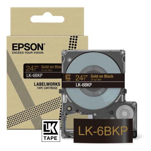 Epson etikete črna / zlato (C53S672096 / LK6BKP)