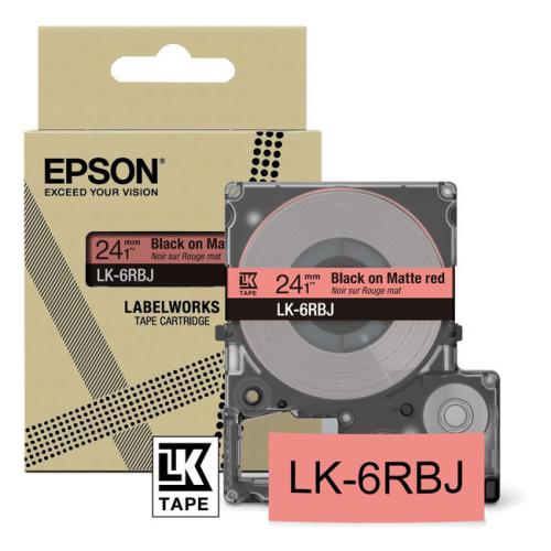 Epson etikete črna / rdeča (C53S672073 / LK6RBJ)