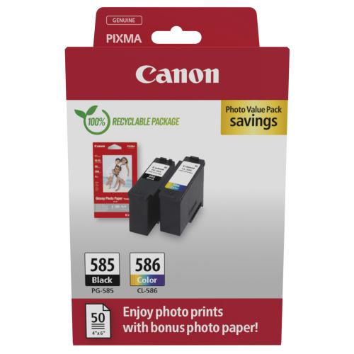 Canon polnilo za kartušo / foto papir črna / barva (6205C004 / PG585CL586) (Dvojni paket, multipack)